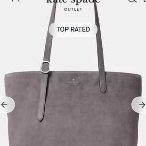 Kate Spade Gray Suede Tote - Large